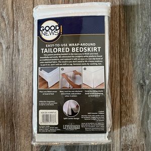 Good News! Easy-To-Use Wrap-Around Tailored Bedskirt White Queen New In …